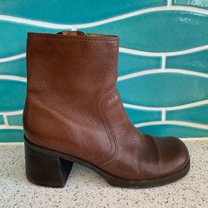 Hokus Pokus Chunky Leather Ankle Boots